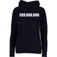 CEO,000,000 Entrepreneur Womens Funnel Neck Pullover Hood