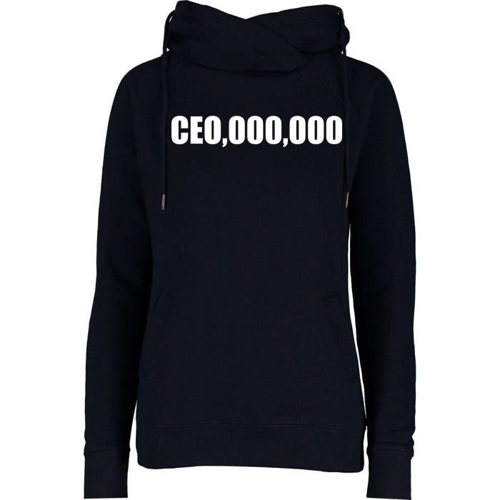 CEO,000,000 Entrepreneur Womens Funnel Neck Pullover Hood