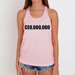 CEO,000,000 Entrepreneur Women's Knotted Racerback Tank