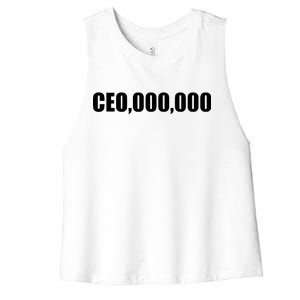 CEO,000,000 Entrepreneur Women's Racerback Cropped Tank