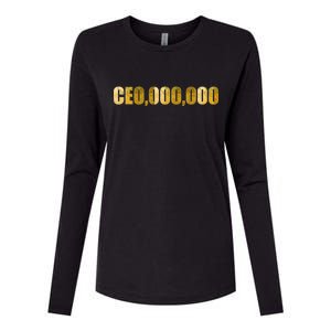 CEO,000,000 Entrepreneur Limited Edition Womens Cotton Relaxed Long Sleeve T-Shirt