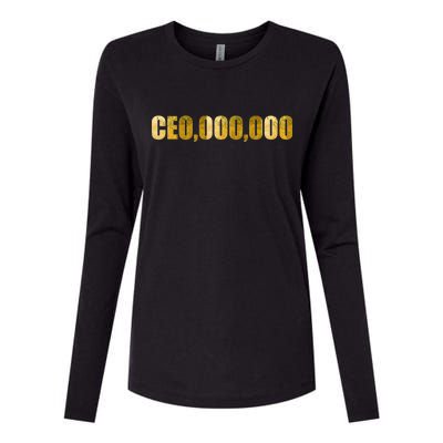 CEO,000,000 Entrepreneur Limited Edition Womens Cotton Relaxed Long Sleeve T-Shirt