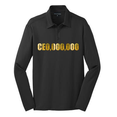 CEO,000,000 Entrepreneur Limited Edition Silk Touch Performance Long Sleeve Polo