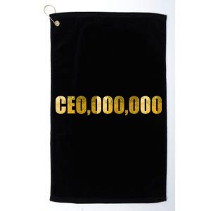 CEO,000,000 Entrepreneur Limited Edition Platinum Collection Golf Towel