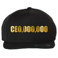 CEO,000,000 Entrepreneur Limited Edition Wool Snapback Cap