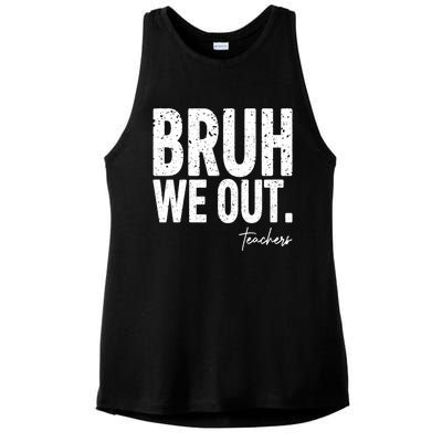 Cute End Of School Year Teacher Summer Bruh We Out Teachers Ladies PosiCharge Tri-Blend Wicking Tank