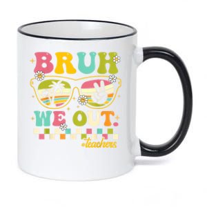 Cute End Of School Year Teacher Summer Bruh We Out Teachers 11oz Black Color Changing Mug