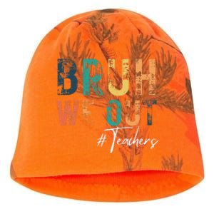 Cute End Of School Year Teacher Summer Bruh We Out Teachers Kati - Camo Knit Beanie