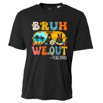 Cute End Of School Year Teacher Summer Bruh We Out Teachers Cooling Performance Crew T-Shirt