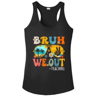 Cute End Of School Year Teacher Summer Bruh We Out Teachers Ladies PosiCharge Competitor Racerback Tank