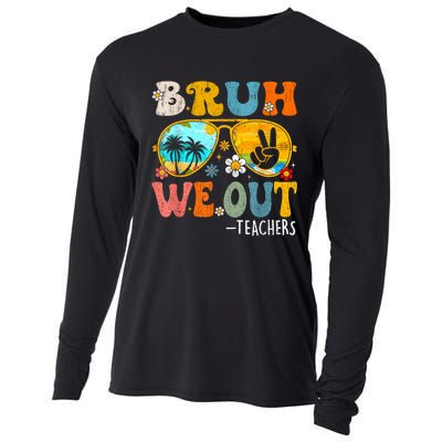 Cute End Of School Year Teacher Summer Bruh We Out Teachers Cooling Performance Long Sleeve Crew