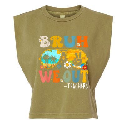 Cute End Of School Year Teacher Summer Bruh We Out Teachers Garment-Dyed Women's Muscle Tee