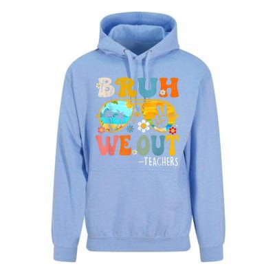 Cute End Of School Year Teacher Summer Bruh We Out Teachers Unisex Surf Hoodie