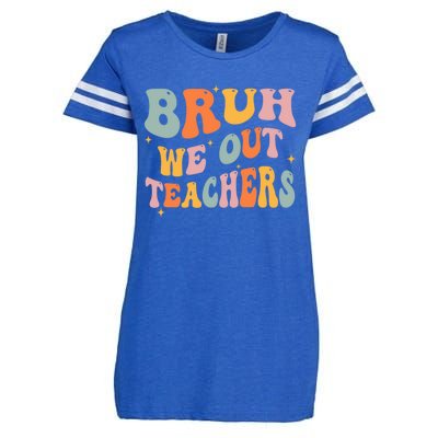 Cute End Of School Year Teacher Summer Bruh We Out Teachers Enza Ladies Jersey Football T-Shirt