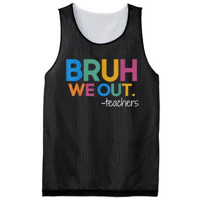 Cute End Of School Year Teacher Summer Bruh We Out Teachers Mesh Reversible Basketball Jersey Tank