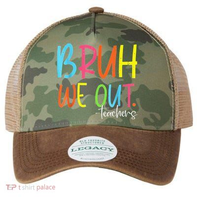 Cute End Of School Year Teacher Summer Bruh We Out Teachers Legacy Tie Dye Trucker Hat