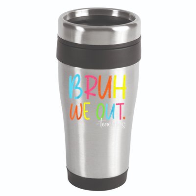 Cute End Of School Year Teacher Summer Bruh We Out Teachers 16oz Travel Tumbler