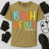 Cute End Of School Year Teacher Summer Bruh We Out Teachers Cooling Performance Crew T-Shirt