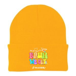 Cute End Of School Year Groovy Summer Bruh We Out Teachers Gift Knit Cap Winter Beanie