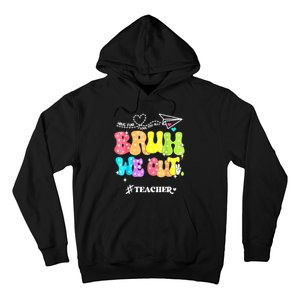 Cute End Of School Year Groovy Summer Bruh We Out Teachers Gift Hoodie