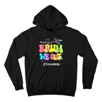 Cute End Of School Year Groovy Summer Bruh We Out Teachers Gift Hoodie