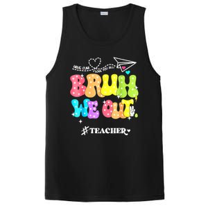 Cute End Of School Year Groovy Summer Bruh We Out Teachers Gift PosiCharge Competitor Tank