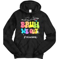 Cute End Of School Year Groovy Summer Bruh We Out Teachers Gift Tie Dye Hoodie