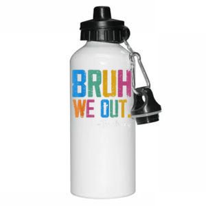 Cute End Of School Year Teacher Summer Bruh We Out Teachers Aluminum Water Bottle