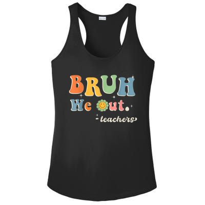 Cute End Of School Year Teacher Summer Bruh We Out Teachers Ladies PosiCharge Competitor Racerback Tank