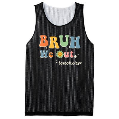 Cute End Of School Year Teacher Summer Bruh We Out Teachers Mesh Reversible Basketball Jersey Tank