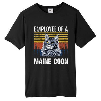 Cat Employee Of A Mine Coon Tall Fusion ChromaSoft Performance T-Shirt