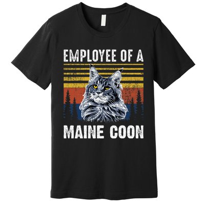 Cat Employee Of A Mine Coon Premium T-Shirt