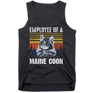 Cat Employee Of A Mine Coon Tank Top