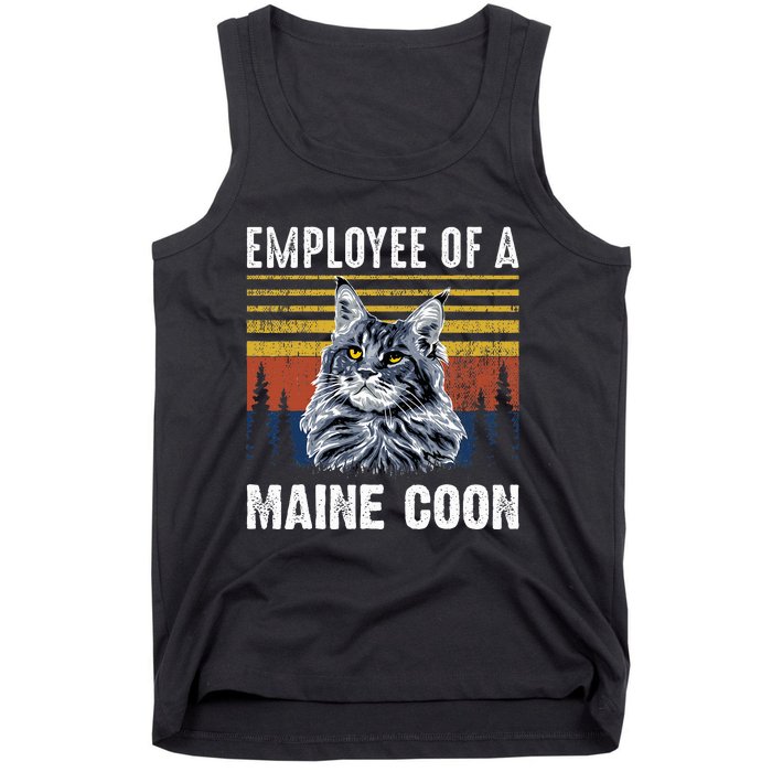 Cat Employee Of A Mine Coon Tank Top