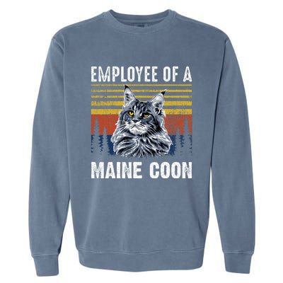 Cat Employee Of A Mine Coon Garment-Dyed Sweatshirt