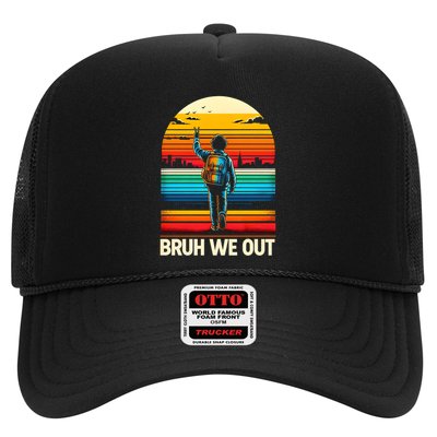 Cute End Of School Year Students Summer Bruh We Out Students Gift Trucker Hat