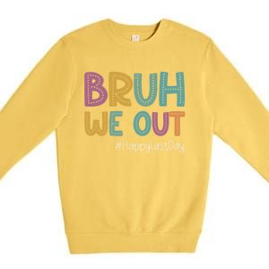 Cute End Of School Year Teacher Summer Bruh We Out Teachers Gift Premium Crewneck Sweatshirt