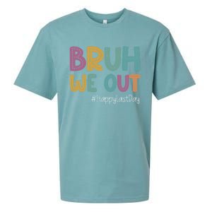 Cute End Of School Year Teacher Summer Bruh We Out Teachers Gift Sueded Cloud Jersey T-Shirt