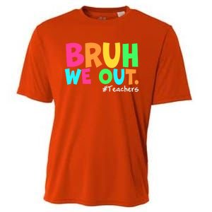 Cute End Of School Year Teacher Summer Bruh We Out Teachers Gift Cooling Performance Crew T-Shirt