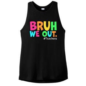 Cute End Of School Year Teacher Summer Bruh We Out Teachers Gift Ladies PosiCharge Tri-Blend Wicking Tank