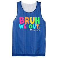 Cute End Of School Year Teacher Summer Bruh We Out Teachers Gift Mesh Reversible Basketball Jersey Tank