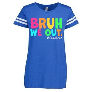 Cute End Of School Year Teacher Summer Bruh We Out Teachers Gift Enza Ladies Jersey Football T-Shirt