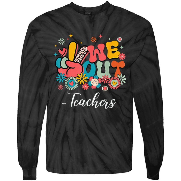 Cute End Of School Year Teacher Summer Bruh We Out Teachers Tie-Dye Long Sleeve Shirt