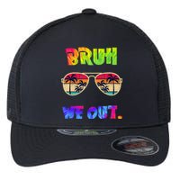 Cute End Of School Year Teacher Summer Bruh We Out Teachers Flexfit Unipanel Trucker Cap