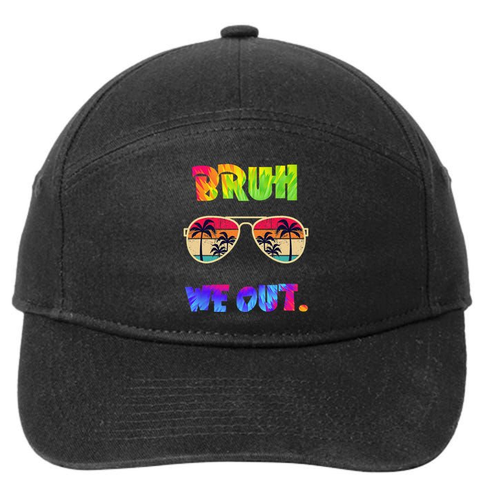 Cute End Of School Year Teacher Summer Bruh We Out Teachers 7-Panel Snapback Hat