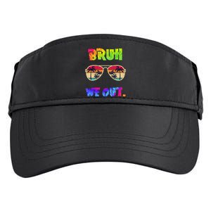 Cute End Of School Year Teacher Summer Bruh We Out Teachers Adult Drive Performance Visor