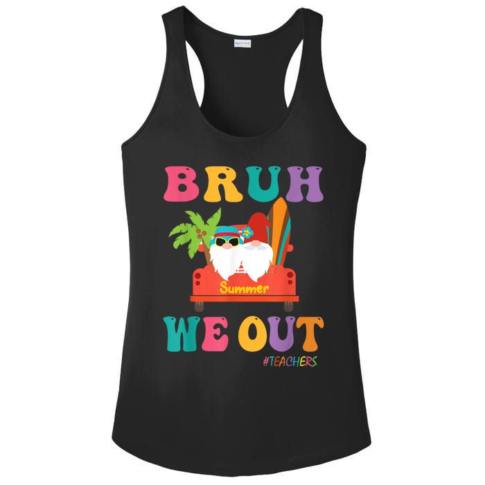 Cute End Of School Year Teacher Summer Bruh We Out Teachers Ladies PosiCharge Competitor Racerback Tank