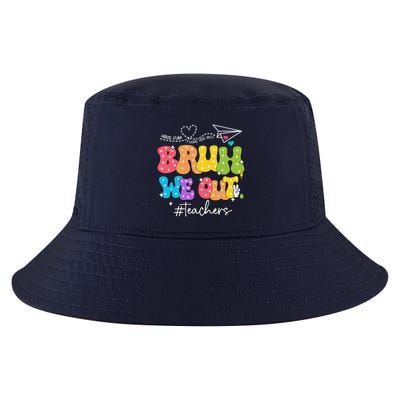 Cute End Of School Year Groovy Summer Bruh We Out Teachers Cool Comfort Performance Bucket Hat