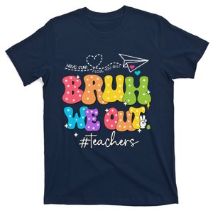 Cute End Of School Year Groovy Summer Bruh We Out Teachers T-Shirt