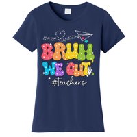 Cute End Of School Year Groovy Summer Bruh We Out Teachers Women's T-Shirt